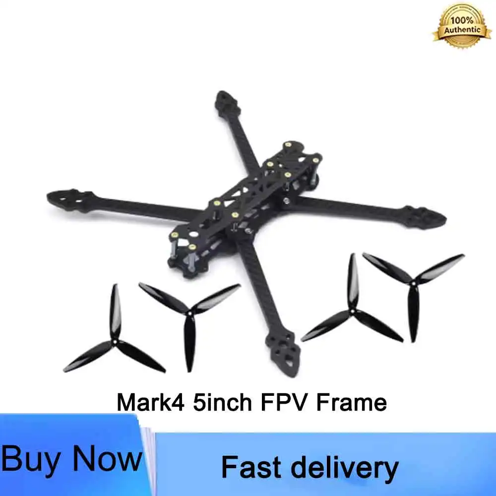 Mark4 5 Inch FPV Drone Frame Carbon Fiber X Quadcopter Frame Kit With 5 Inch Propellers For Freestyle