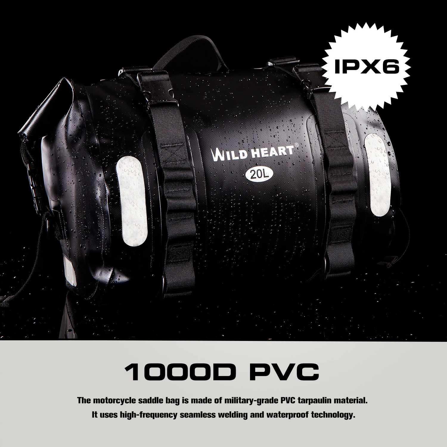 

Small Motorcycle Saddle Bags Waterproof Side Bag Motorcycle Helmet Bag Rear Seat Bag Tail Bag for Dirt Bike Street Bike 20L*2