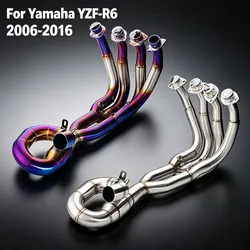For Yamaha YZF-R6 2006-16 Motorcycle Exhaust Manifold Kit Motorbike Escape Maneuver Header Line Pipe Compatible Original Muffler