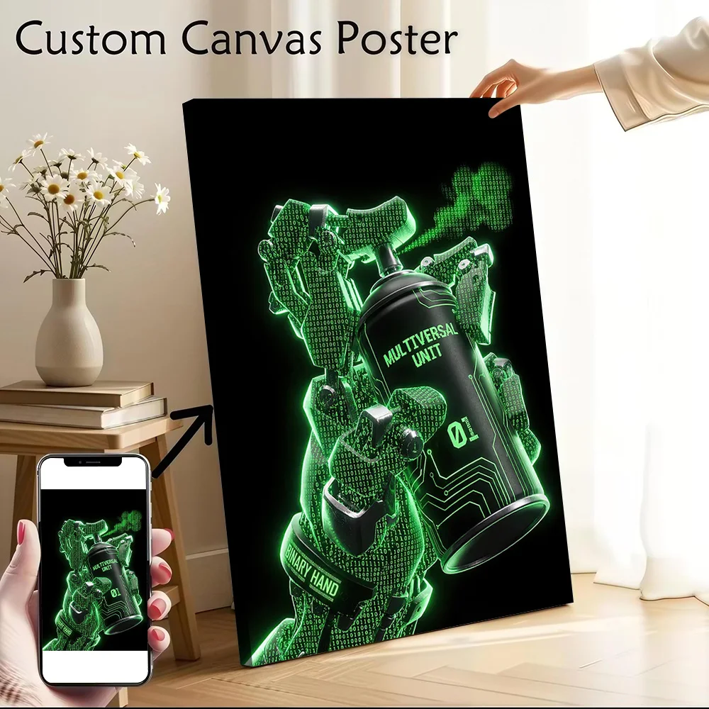 Multiversal Unit: Code Breaker Poster Customizable Printed Canvas Painting for Pictures Wall Art Gamer Decoration Wand Deko Room