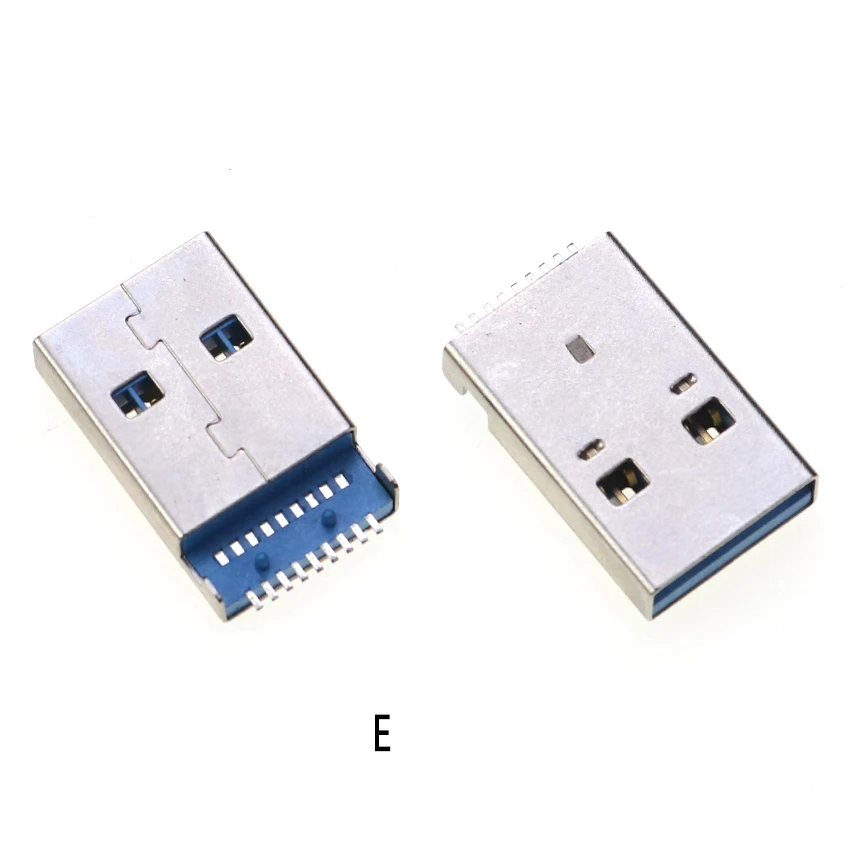 2 Stück USB 3.0 USB-3.0-AF AM Typ Port Stecker Buchse Lötanschlüsse PCB-Buchse für USB-Schnittstellenanschluss 90/180 Grad – Detail 7