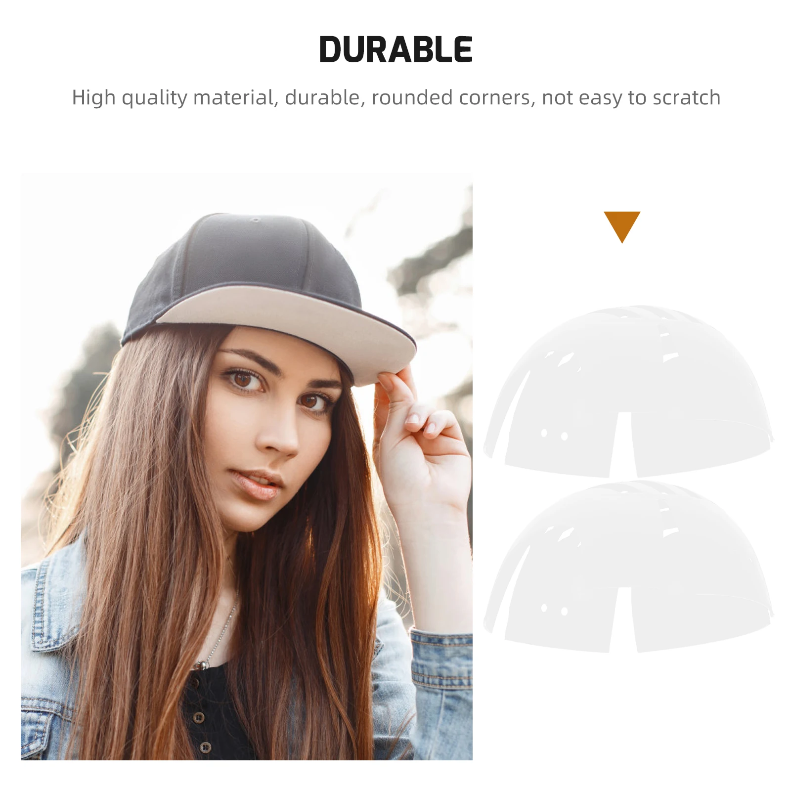 

2 pcs Plastic Cap Support Liners Universal Baseball Hat Holders Sun Cap Stand Peaked Caps Support Holder Sturdy Lightweight