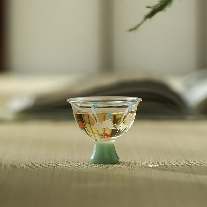 الإبداع عالية القدم فناجين الشاي عالية الشعور طعم الشاي ماستر كوب صانع المنزل الصينية مقاومة للحرارة فنجان الشاي أواني الشرب المنزلية