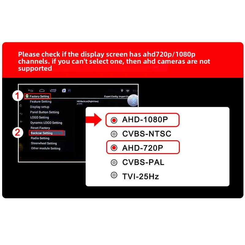 AHD 720P Dynamic Tracking Rear View Camera for Car with Starlight Night Vision Fisheye Lens 1080P HD Backup Camera for