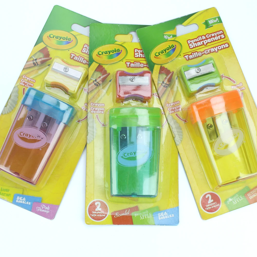 2pcs/set Student Flip Double Hole Pencil Sharpeners Convenient and Durable Advanced Blister Packaging,614A-2plus