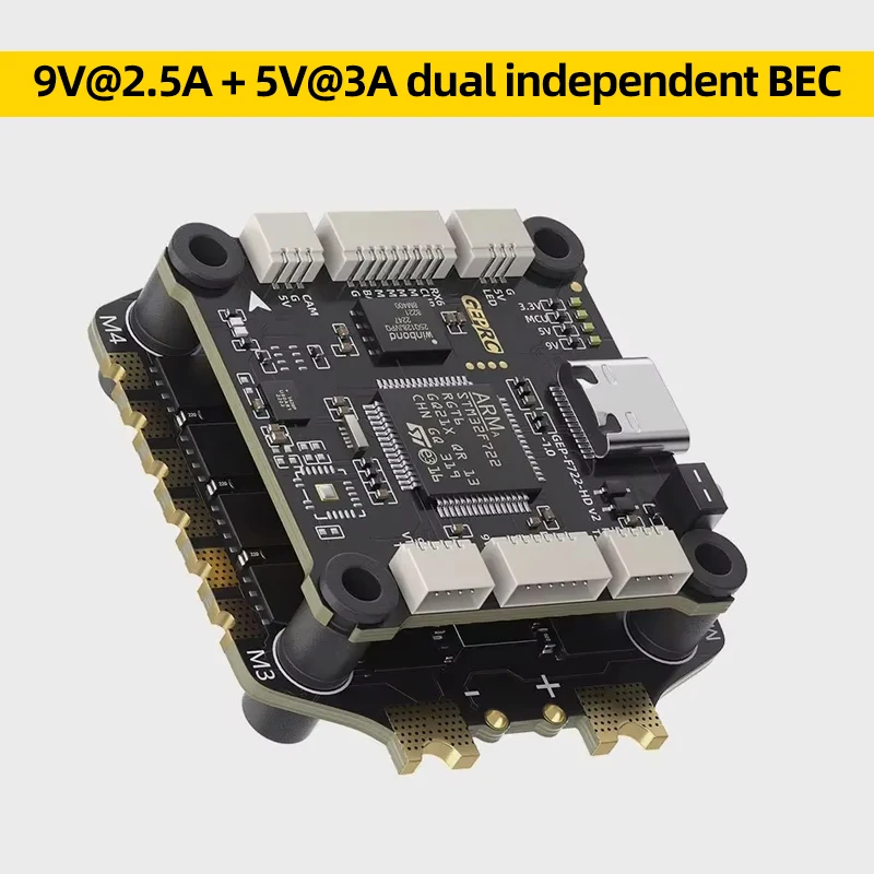 GEPRC TAKER F722 BLS 60A V2 STACK 4IN1 ESC BLS 60A Data Record​ 16MB Black Box Data Analyze FPV Racing Drone