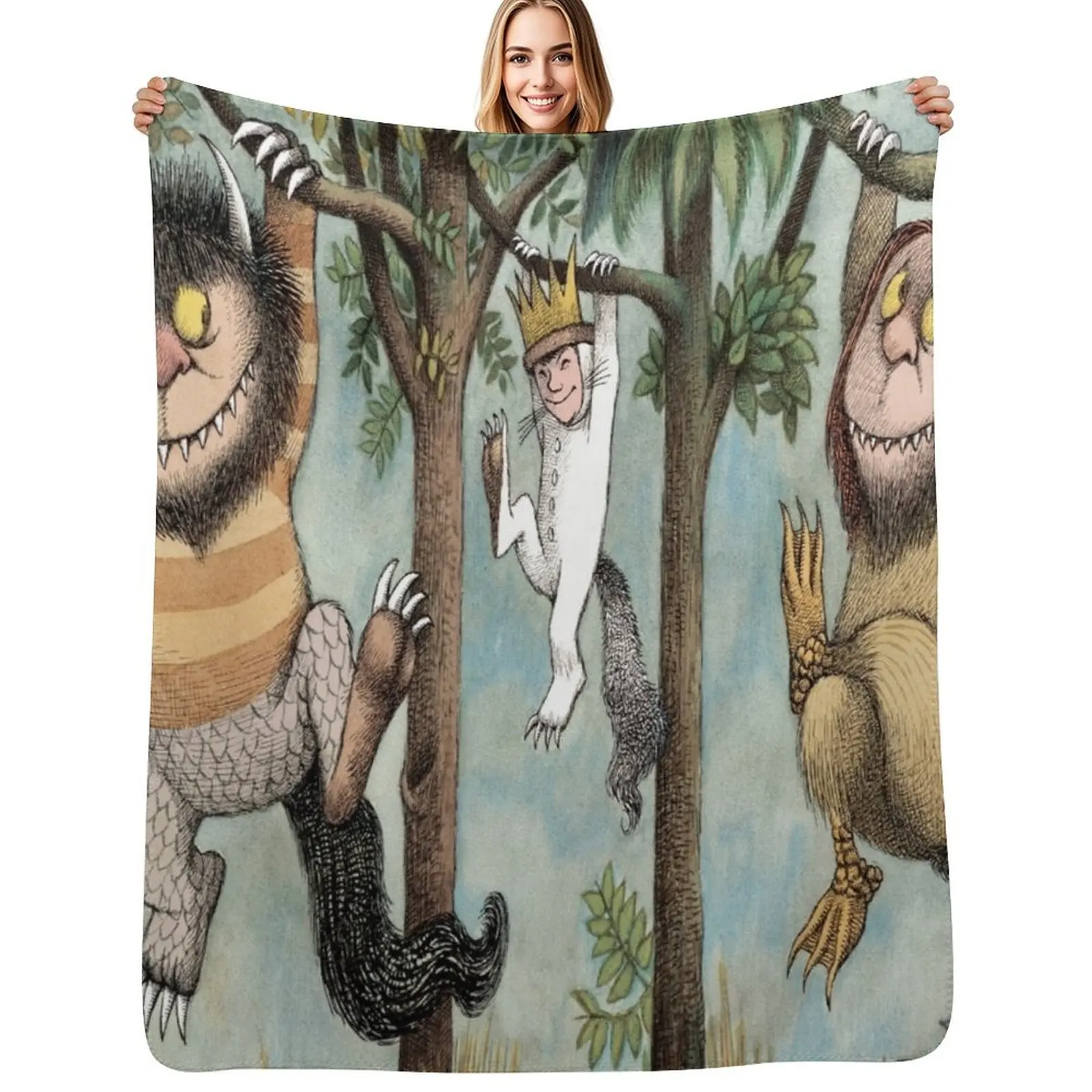The Wild Things Are Throw Blanket Warm Napping Blanket for Office Couch Bed