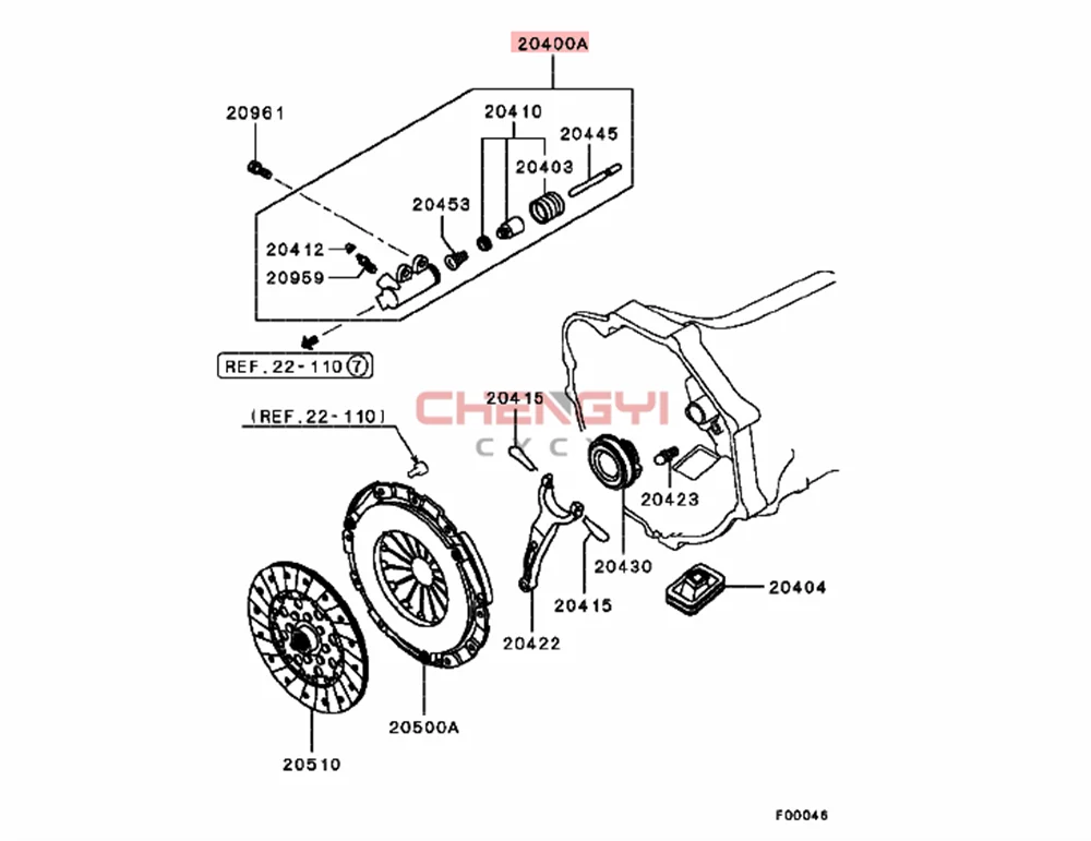 Clutch Release Cylinder Assy For Pajero Montero IO Pinin 1998-2006 H65W H66W H67W H76W H77W MR410188