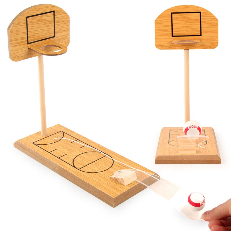 

Creative foldable children's desktop indoor board game wooden mini finger shooting table basketball toy