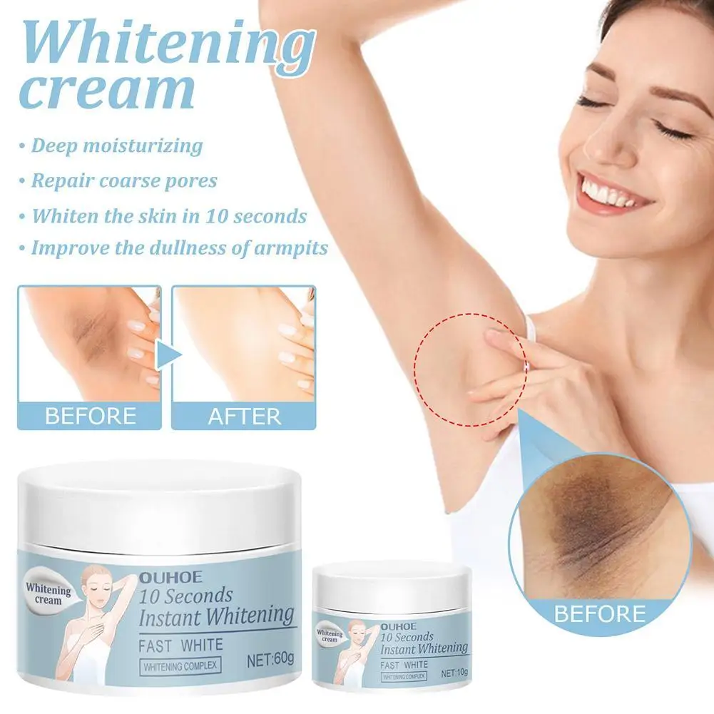 10 Seconds Fast Whitening Cream Underarm Armpit Whitening Cream Legs Knees Private Parts Body Whitening Cream