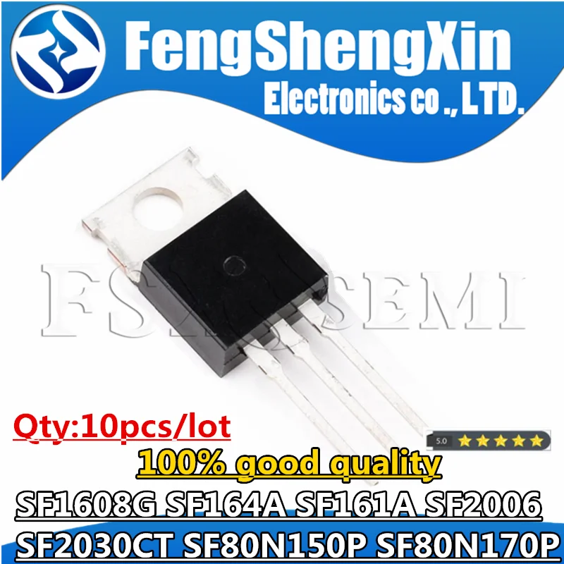 

10pcs SF1608G SF164A SF161A SF2006 SF2030CT SF80N150P SF80N170P TO220