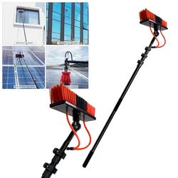 Qiyun solar panel cleaning brush and pole telescopic 12FT washing tools kit