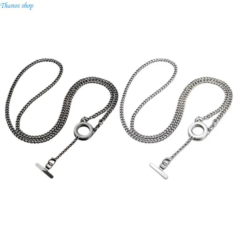 

Zincs Alloy Phone Tethers Phone Lanyard With Strong Lock And 120cm Adjustable Chain For Hands Frees Convenience X37A