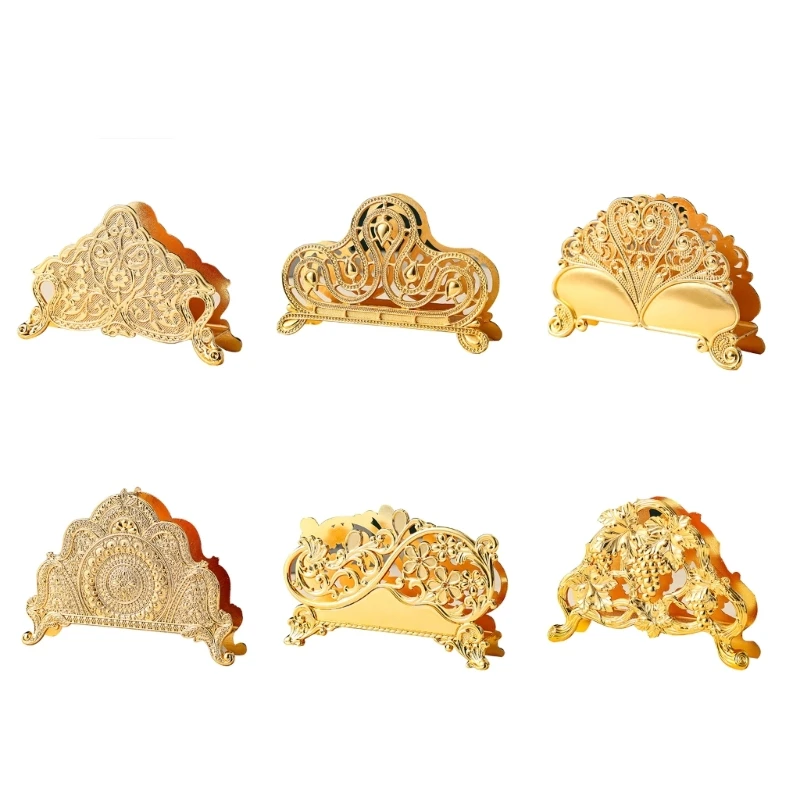 

Dining Table Gold Alloy Paper Towel Clip Restaurant Vertical Tissue Holder Drop shipping