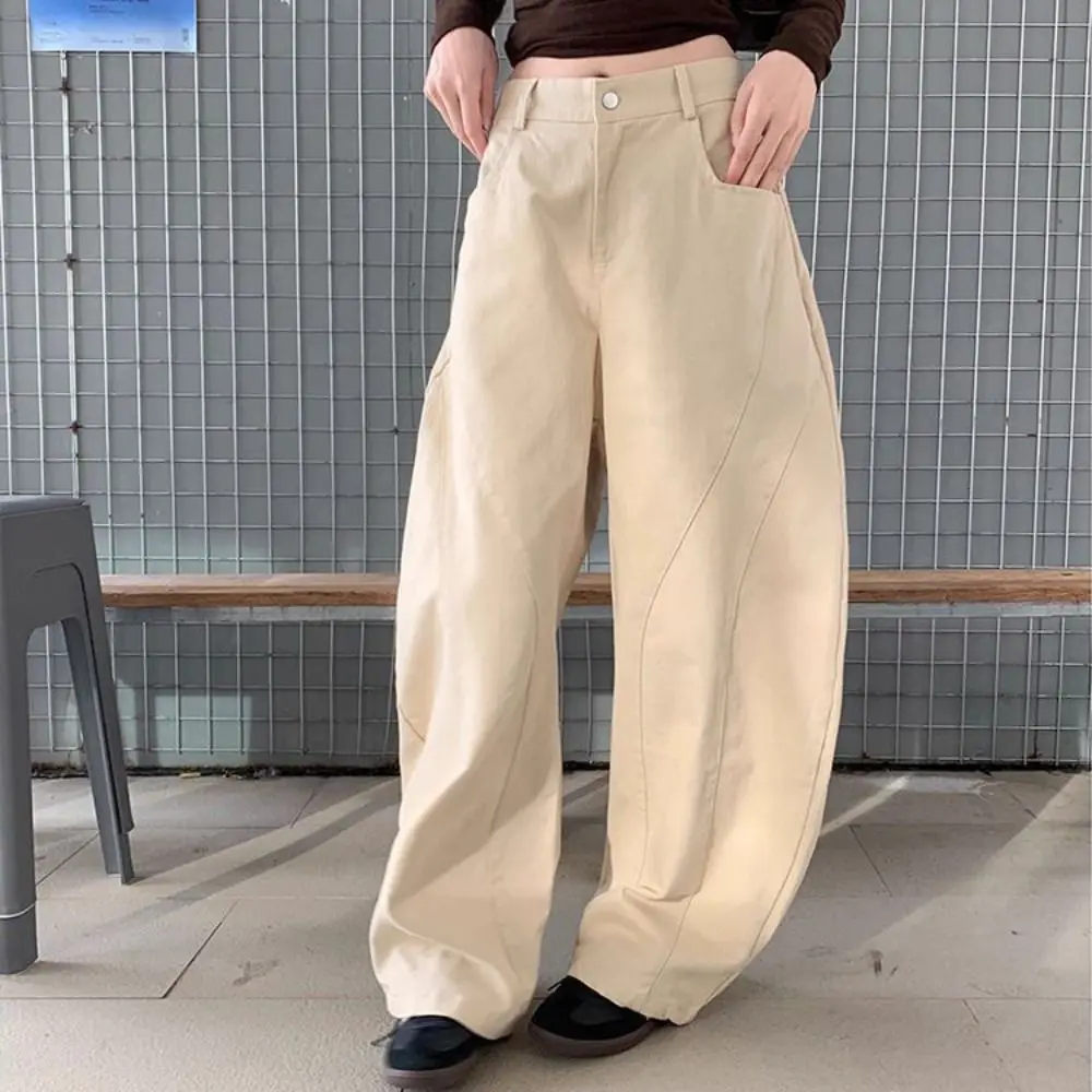 

Fashion High Waist Denim Jeans Loose Wide Leg Star Jeans Women Y2k Baggy Retro Cowboy Pants Party