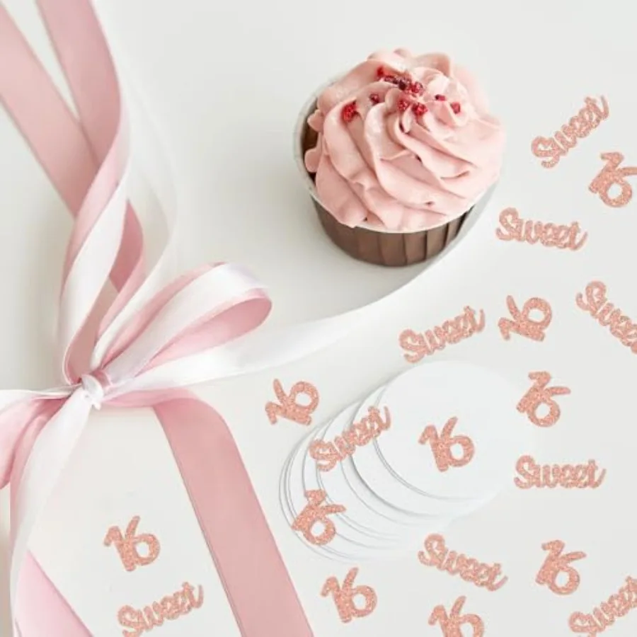 Sweet 16 Coriandoli Decorazioni per la tavola del 16° compleanno Happy Sweet 16 Coriandoli per feste Numero 16 Coriandoli da tavolo per il 16° compleanno Anni