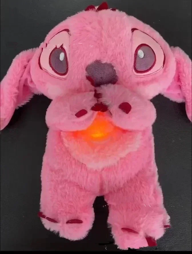 Jouet en peluche Stitch Butter Breathing Light pour enfants, Ange rose, Anime mignon, Musique, Sommeil, Cadeau de Noël et d'anniversaire, Apaise, Bébé