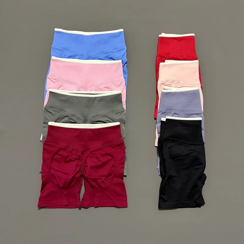 Women's Sports Shorts Gym High Waist Scrunch Seamless Yoga Leggings Cycling Shorts Workout Running Fitness Pants image 5