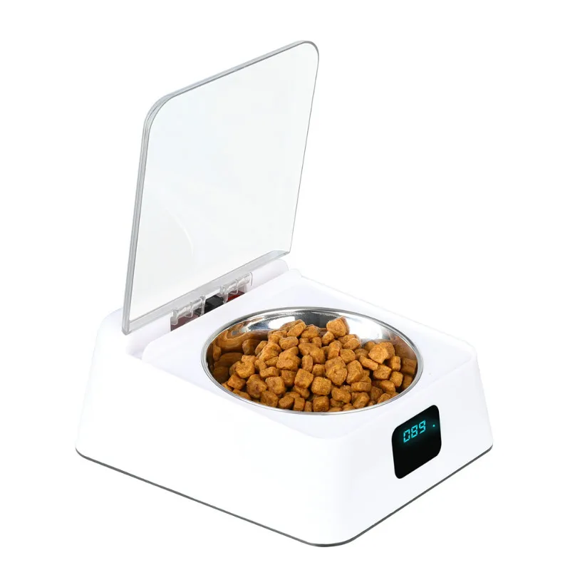 

STLF350ml Automatic Cat Feeder with Infrared Sensor Cover Removable Bowl Battery Powered Intelligent Smart Opening Lid Dog Feede