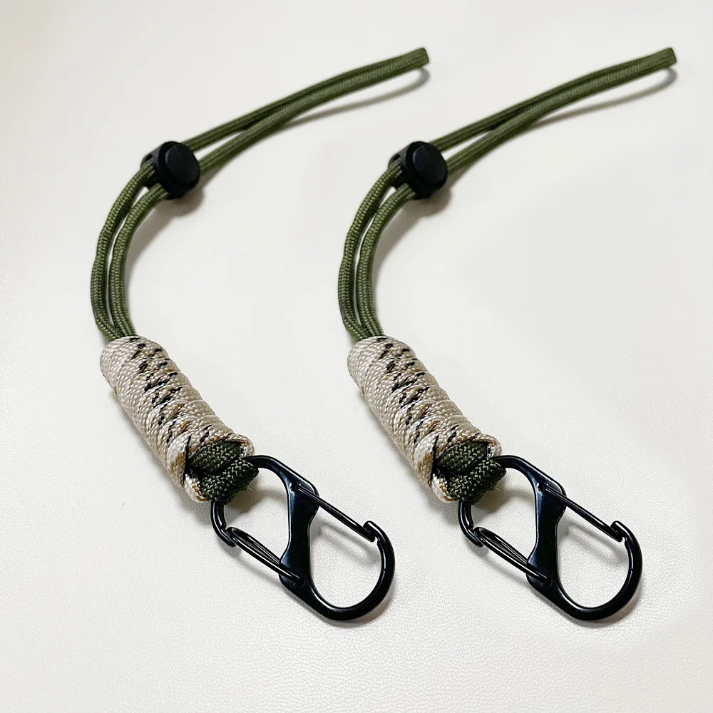 1 قطعة/2 قطعة/6 قطعة المنسوجة يدويا مظلة حبل المفاتيح في الهواء الطلق المعصم حبل في الهواء الطلق الخارجية مشبك مفتاح السيارة حبل معلق #5