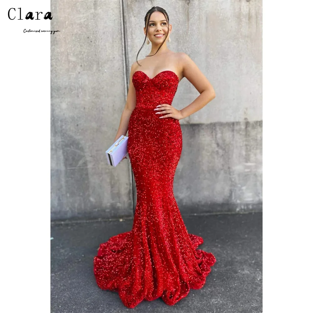 

Клара на заказ «рыбий хвост» Милая спинка блестящие женские бальные платья длинное платье для выпускного вечера 2025 вечерние платья женские элегантные