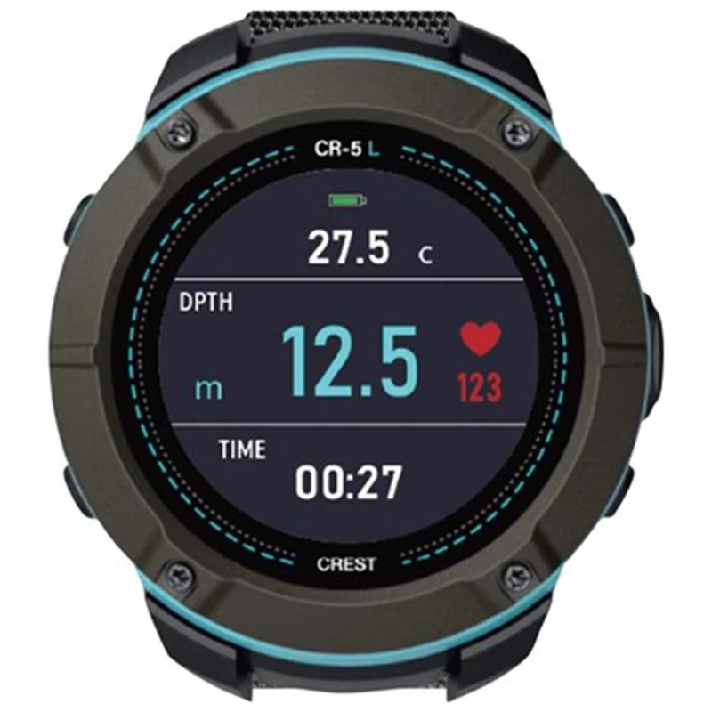 Crest CR5 CR-5 CR5L Scuba Diving Watch 100m/330ft Dive Computer Free Diving Rechargeable Battery Dive Watch