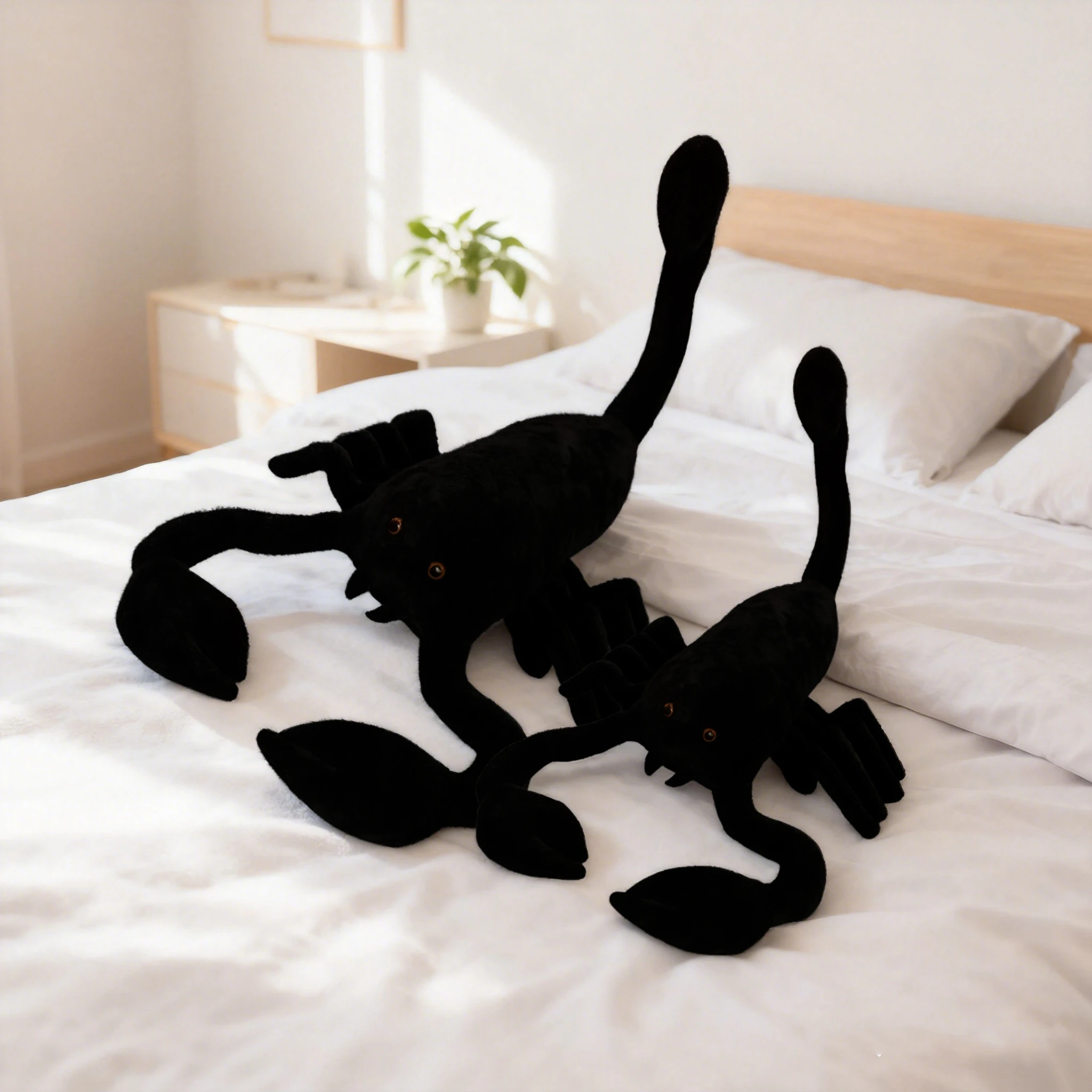 

Simulation Big Size Black Scorpion Plush Toys Creative Insects Scorpion Stuffed Doll Kid Gift for Christmas Halloween Room Decor