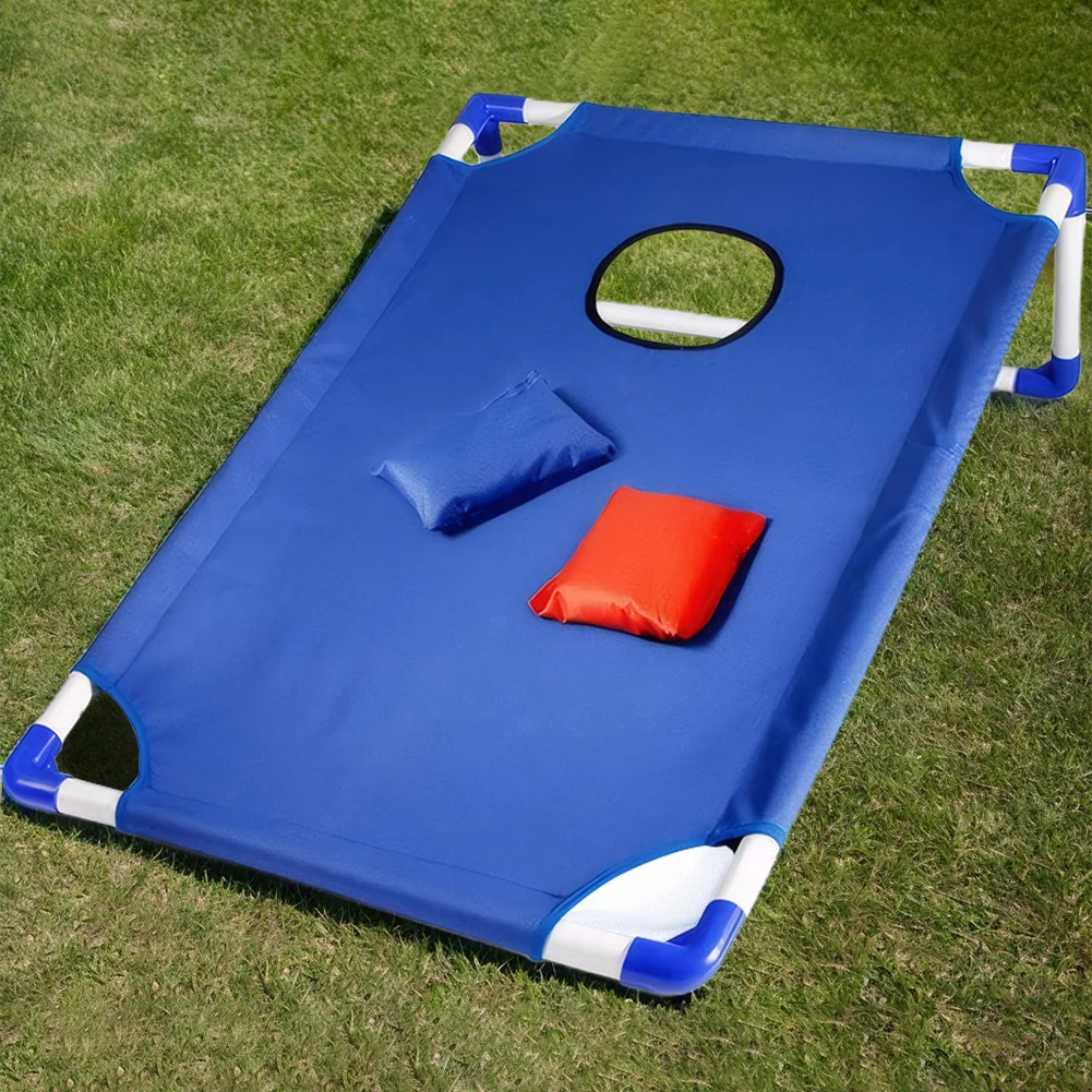 Portable Cornhole Board Game Set with 3 Red 3 Blue Bags Portable Cornhole Game Set Outdoor Yard Toss Game Set for Kids Adults Fa