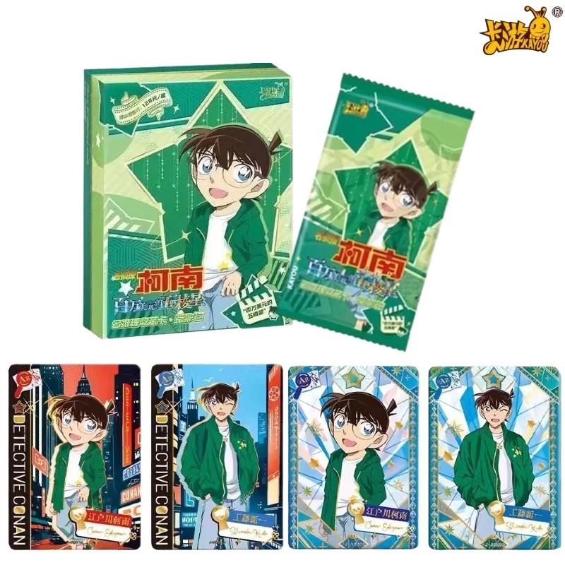 KAYOU Oficial Detective Conan Kageyama Pack Vol.2 Tarjetas Shinichi Kudo Tarjetas Raras de Lámina Dorada Anime Tarjetas Coleccionables Paquetes Sorpresa