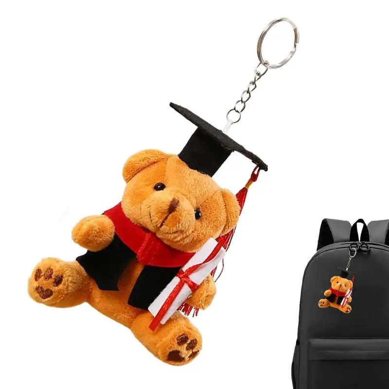 

Bear Plush Keychain For Backpack Interesting Backpack Doll Pendant Stuffed Animal Car Key Holder Cute Doctor Bear Plushie Fluffy