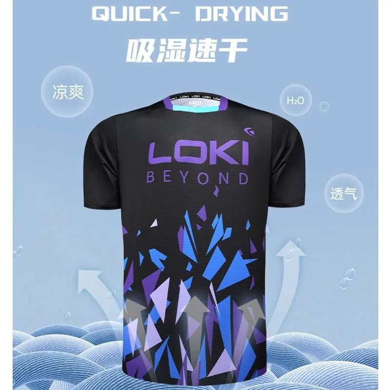 LOKI – maillots de Tennis de Table, t-shorts d'entraînement, nouveau Style, absorbe la sueur, confort, qualité supérieure, chemise de Ping-Pong, tissu de Sport