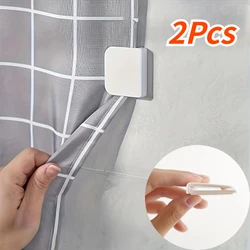 2Pcs Shower Curtain Fixed Clip Windproof Stop Protect Clips Shower Curtain Fixing Tool Bathroom Accessories