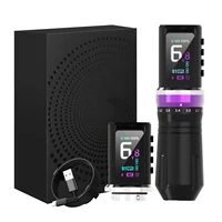 Máquina de tatuaje de carrera ajustable DM, batería de gran capacidad de 2200mAh, Motor sin escobillas sin núcleo, maquillaje permanente para artistas de tatuajes