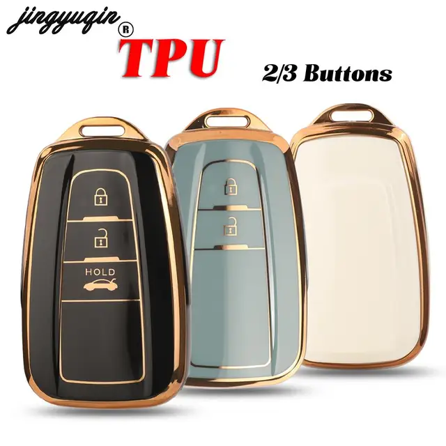 jingyuqin TPU Car Remote Key Cover Case Shell dla Toyota Camry RAV4 Prius CHR C-HR Avalon Corolla Land Cruiser Prado Akcesoria