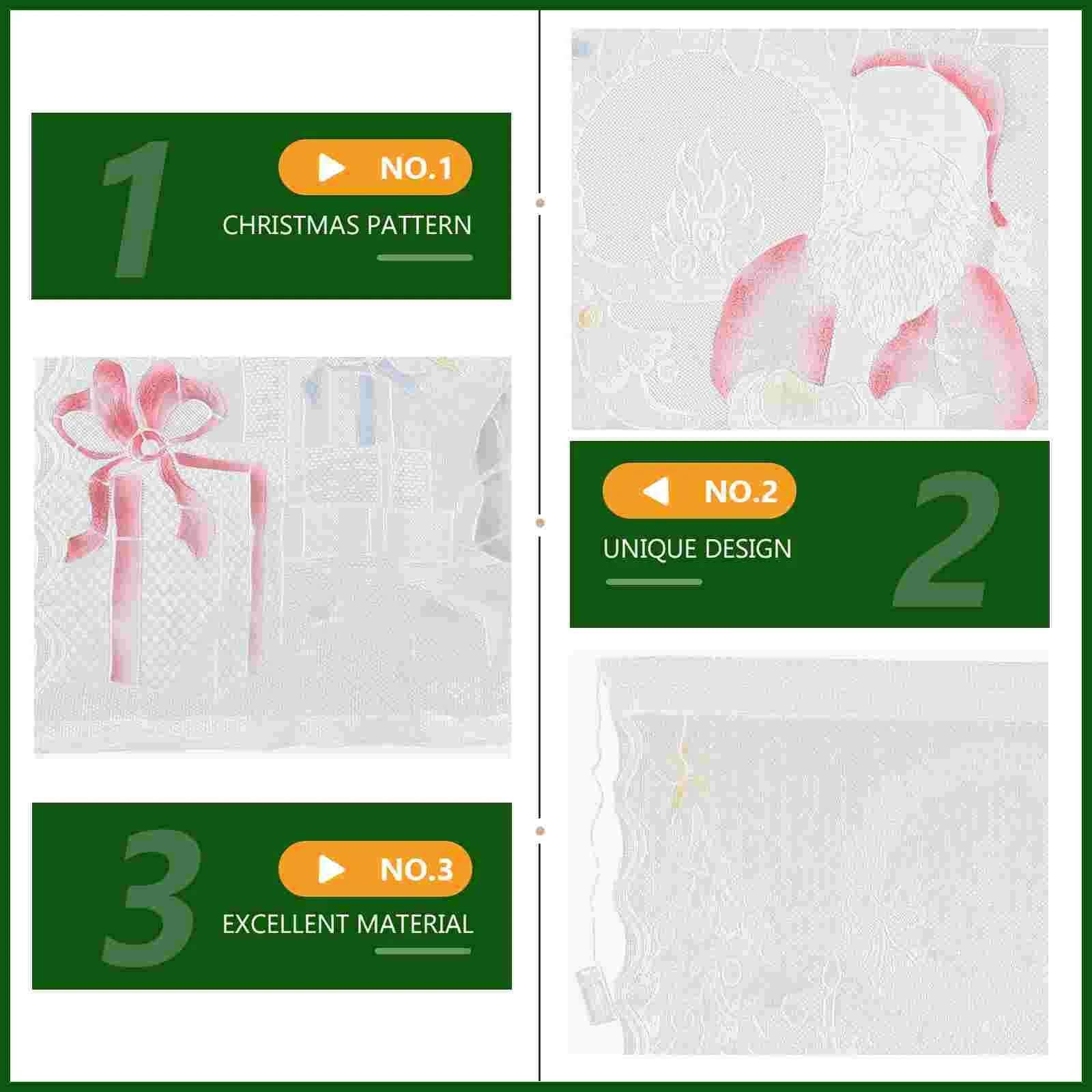 Lace Trim Christmas Glowing Curtains Xmas Pendant Festival Wedding Backdrop Decor