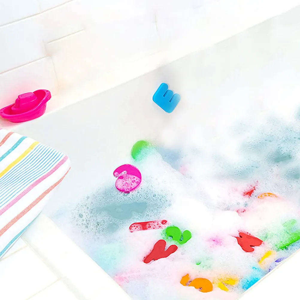 

Набор наклеек с английскими буквами для ванны, развивающие наклейки-алфавит для детей, раннее обучение, распознавание цифр, для ванной, разноцветные