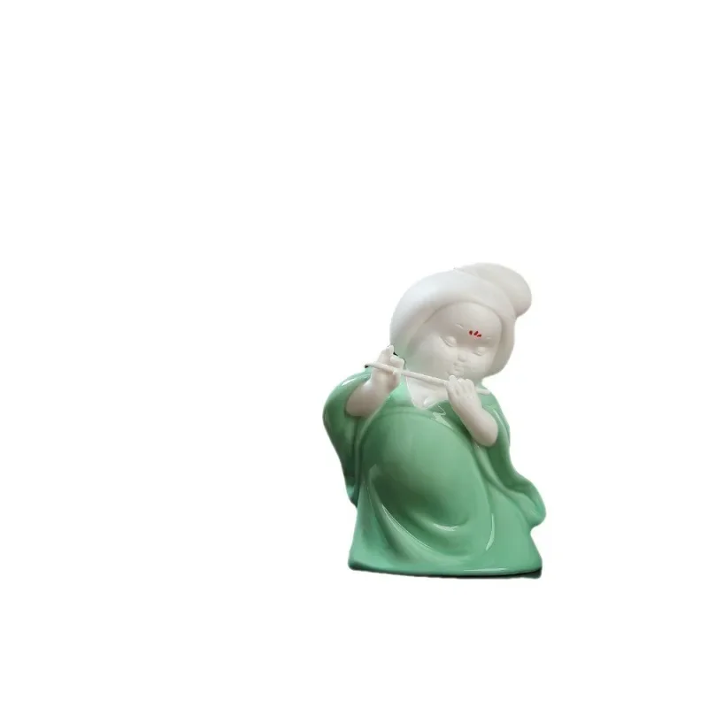 

National style classical Tang Yun lady ceramic living room Bogu shelf study office desktop ornament
