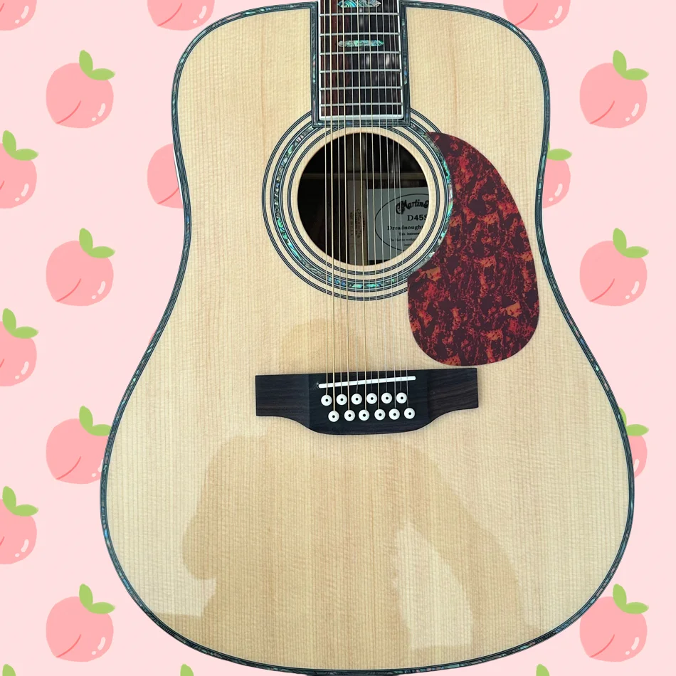 

12 String Acoustic Guitar, Rosewood Fingerboard, Abalone Inlay, Free Shipping