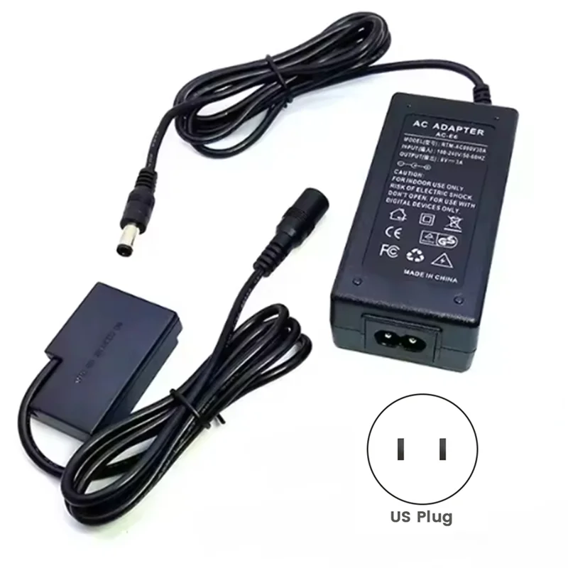 Adaptador de alimentação CA PHILE-ACK-E18 (AC-E6 + LP-E17) DR-E18 para câmeras Canon EOS 77D 200D 750D T6i 760D T6s T7i T8i 8000D Sl2 Sl3 (US)