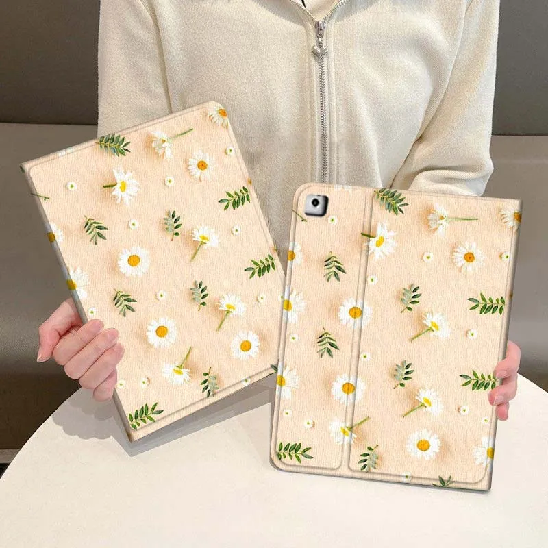 

Beautiful flower pattern Tablet Case For iPad Pro Air Mini 1 2 3 4 5 6 7 7th 8th 9th 10th 11th 10.2 9.7 10.5 10.9 11 2024 2025