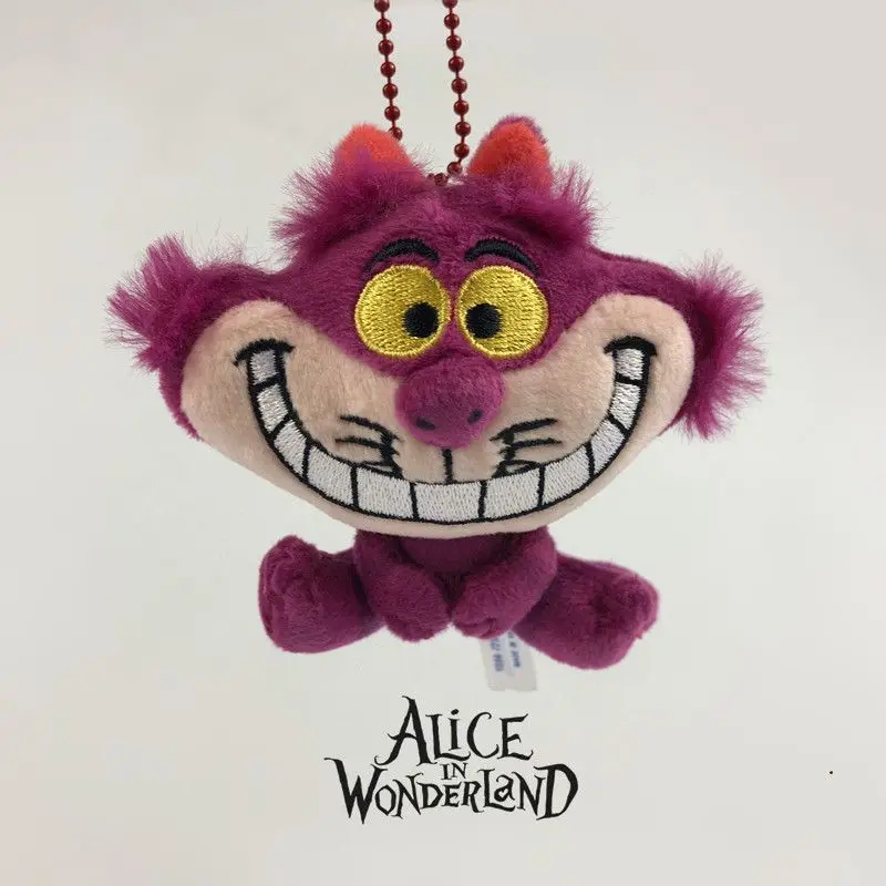 Disney Anime Alicia en el país de las Maravillas Kawaii Cheshire Cat Toy mochila colgante decoración llavero lindo figura de acción juguetes para