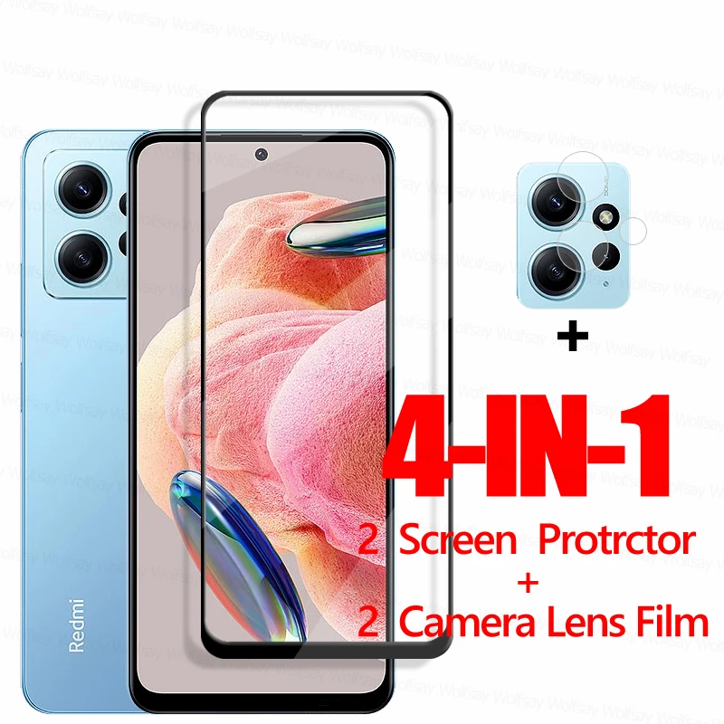 For Xiaomi Redmi Note 12 4G Glass Xiaomi Redmi Note 12 Pro 5G Global Screen Protector Full Glue Tempered Glass Protective Film