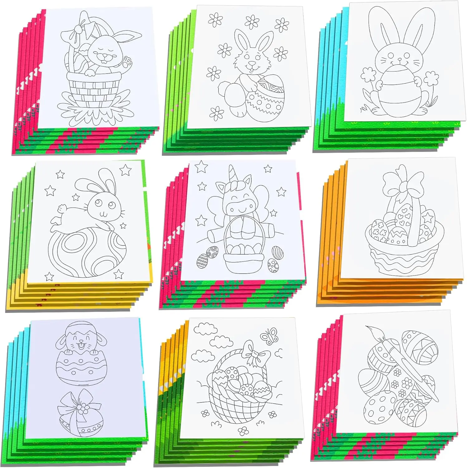 Buku Mewarnai Paskah Buku Mewarnai Mini untuk Anak-anak Buku Aktivitas Menggambar Seni DIY untuk Perlengkapan Pesta Liburan Menyenangkan Paskah