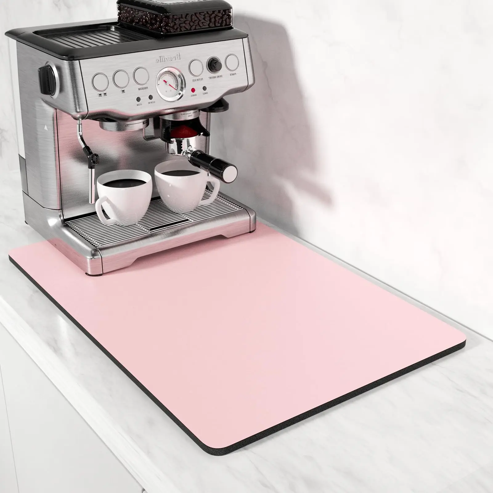 

Pink Dish Drying Mat Foldable Dish Rack For Kitchen Counter Absorbent Over Dish Drying Racks Multi-Purpose Kitchen Pad