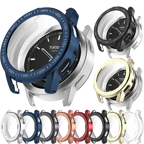 Xiaomi Watch S3 SmartWatch 교체 액세서리 프레임 케이스 360 TPU 화면 보호용 전체 보호 케이스 커버 셸
