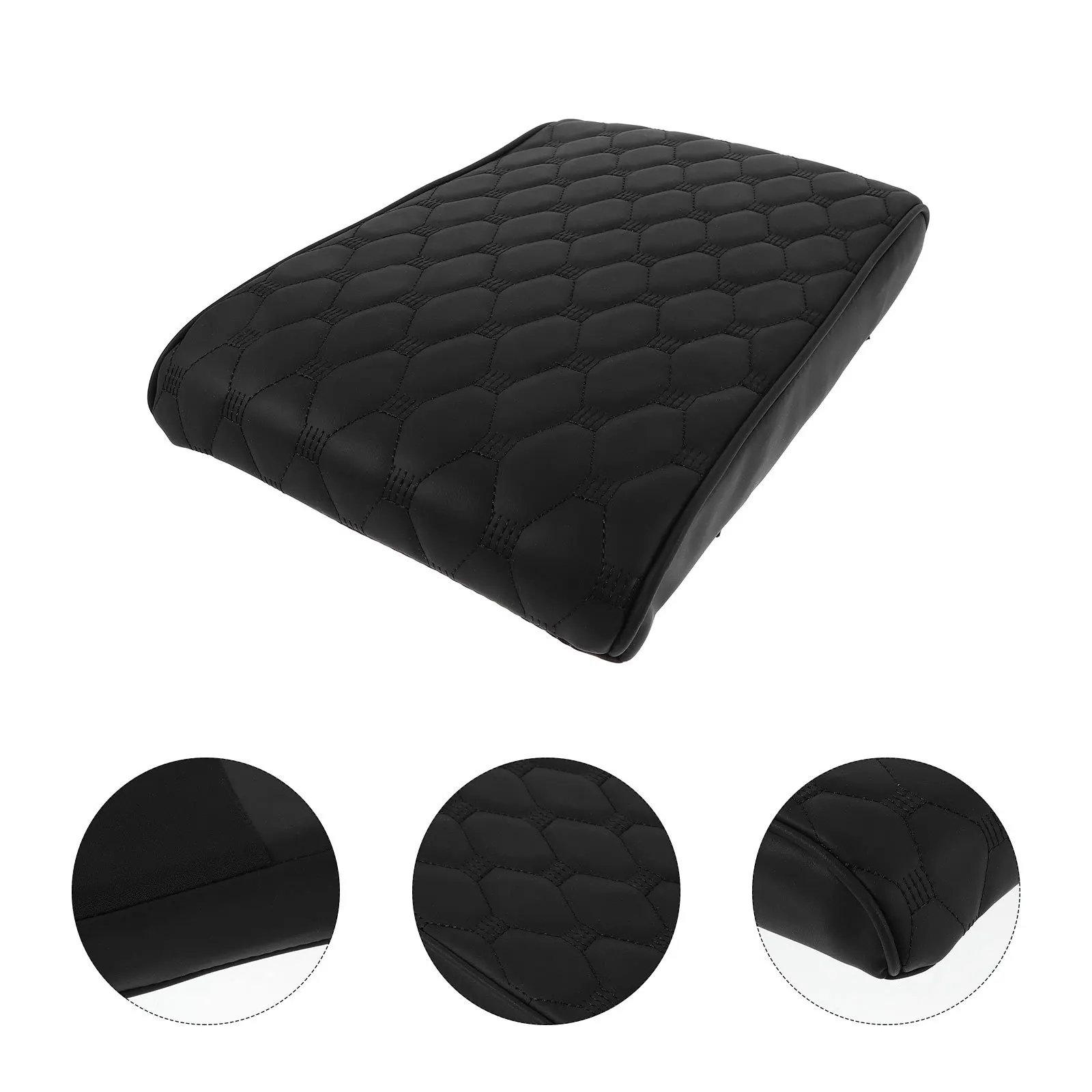 

Car Armrest Heightening Pad Memory Durable Design Spacious Storage Easy to Clean Car Armrest Box Booster Pad