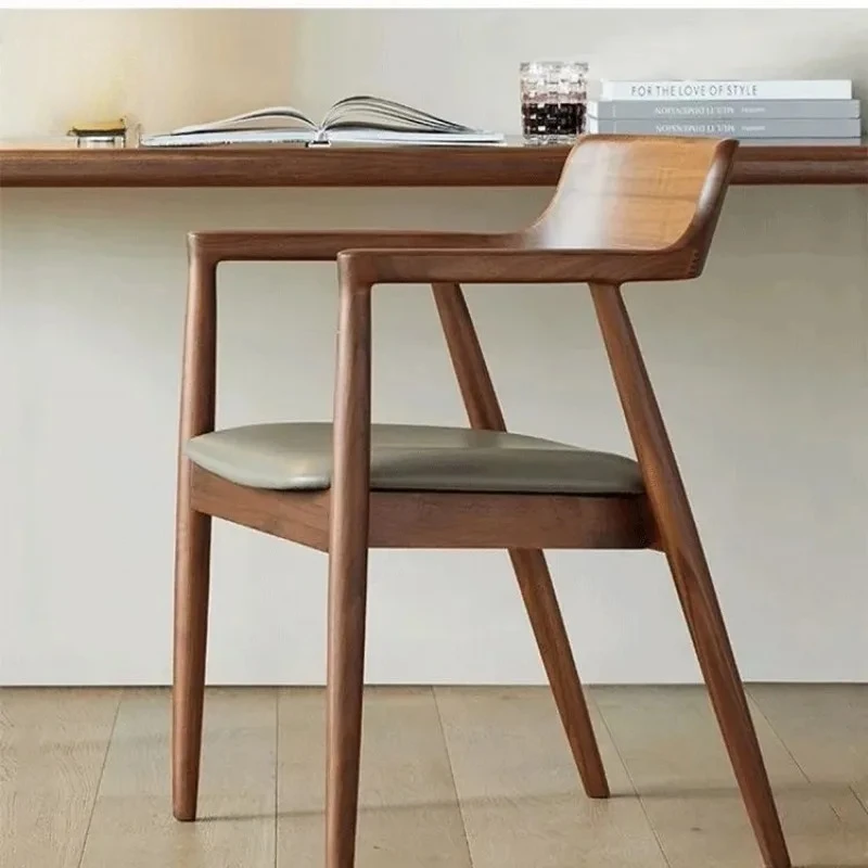 AOLIVIYA Solid Wood Dining Chair Japanese Style Home Hiroshima Chair Restaurant Hotel Conference Room Bar Cafe Backrest Chair