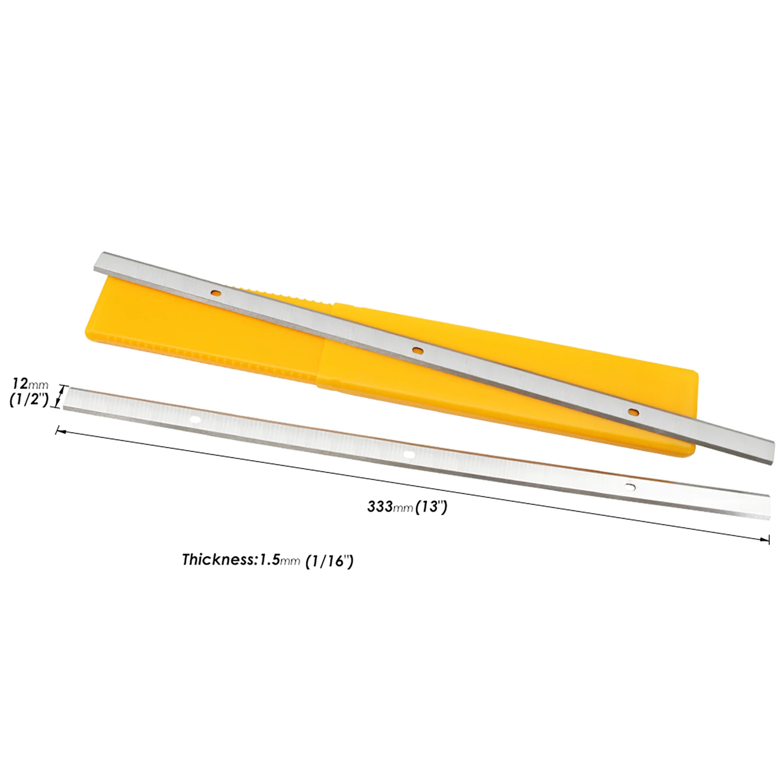 TASP 4pcs 333mm Thickness Planer Blades for Metabo DH330, Delta 22-580, TP300, Ryobi AP1300, 333x12x1.5 mm, Double Edged Knives