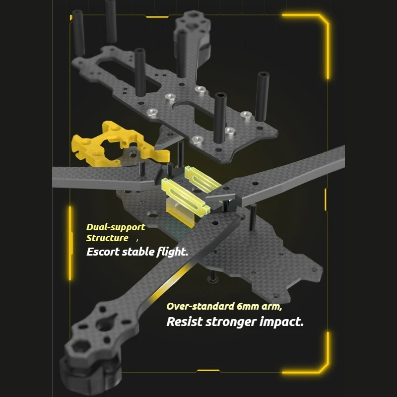 SpeedyBee Mario5 Dron FPV DC/XH O4 Air Unit Pro 5-calowy F405 V4 ESC BLS 55A Zestaw Zasilający do Drona DIY FPV, Prezent na Urodziny dla Chłopca