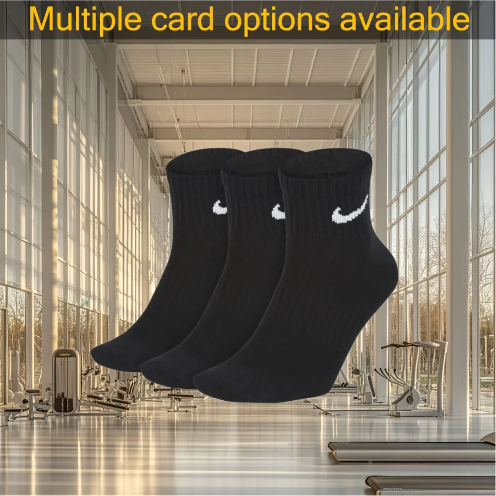 

Спортивные носки Nike унисекс, черные, средней длины, с амортизацией, модель SX7667-010